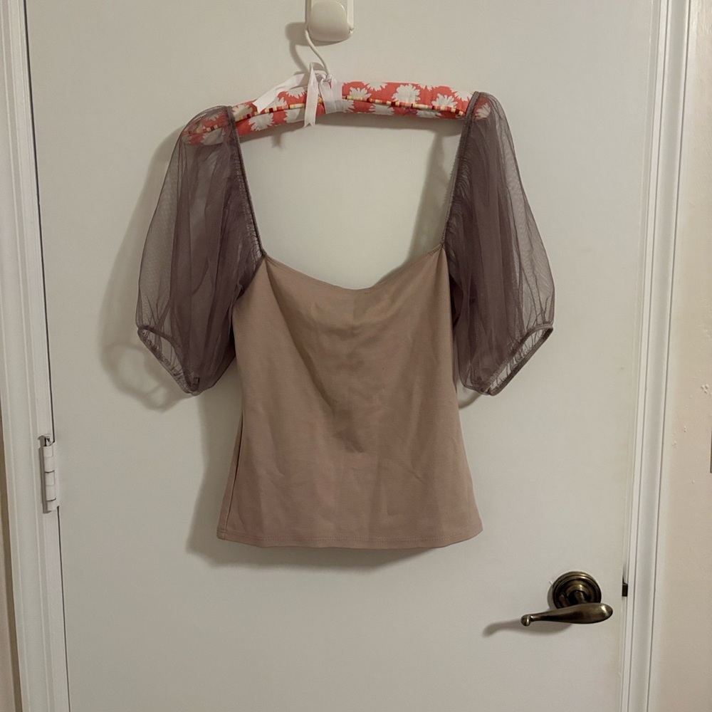 Free People Convertible Puff Sleeve Top